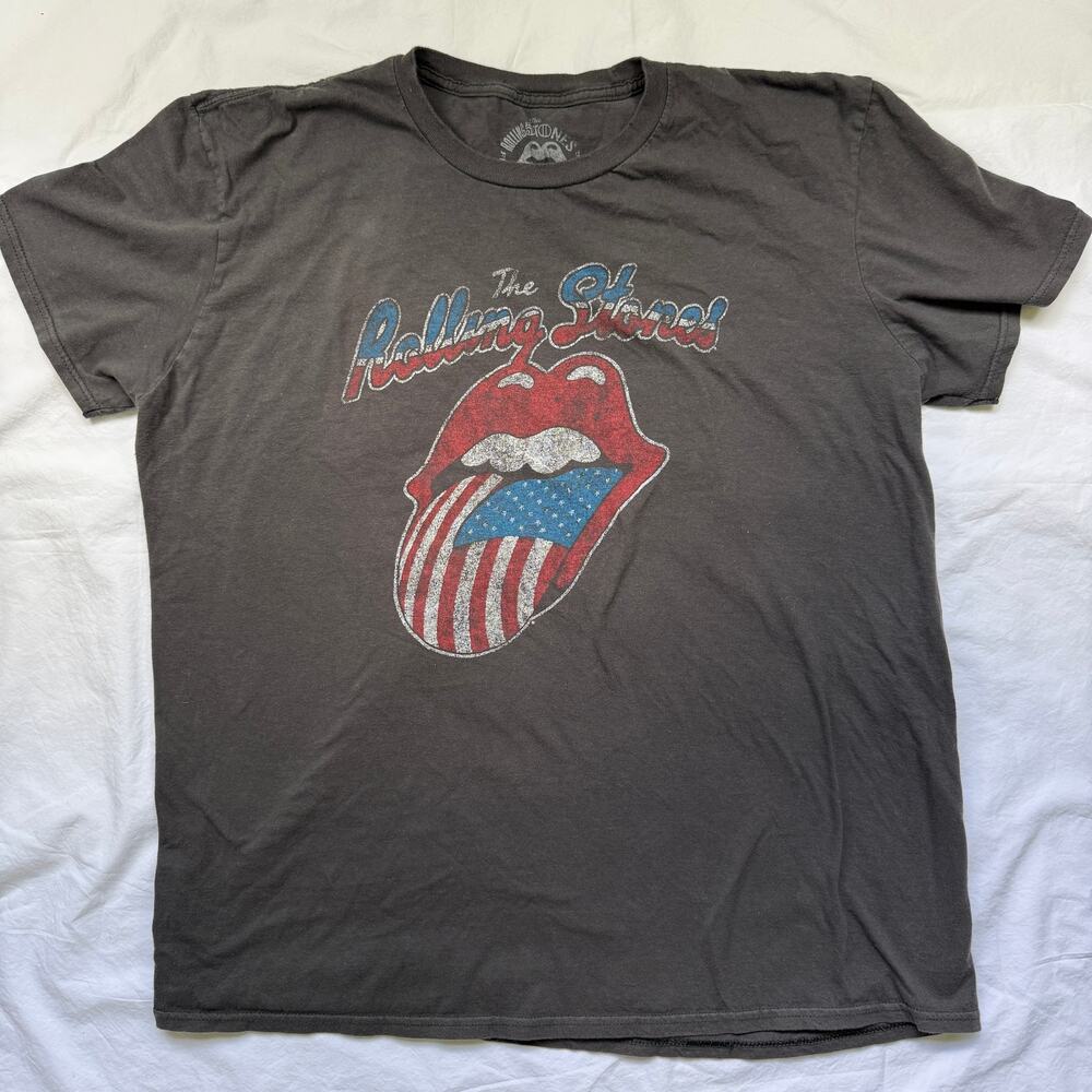Rolling Stones 50 Years 1978 Tour America Graphic Tee XL Grey Vintage Style